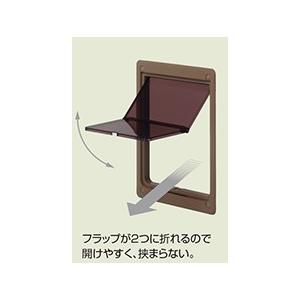 アトム ペットくぐ〜る 大サイズ ペット用ドア 大型犬用 ブラウン