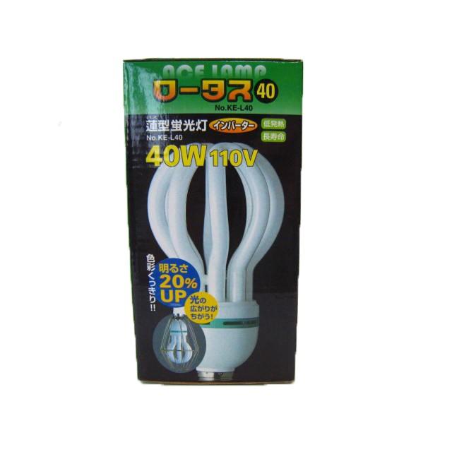 ウイングエース　蓮型蛍光灯球　ロータス40　40W110V　KE−L40 | 
