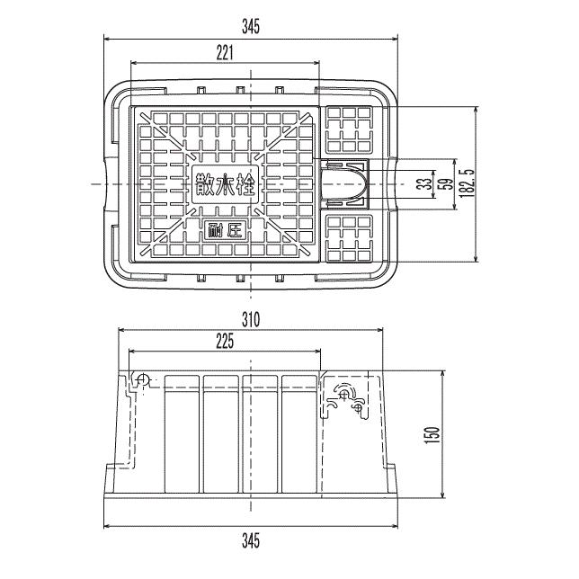 城東テクノ JOTO 散水栓ボックス 2t耐圧タイプ JS−4 : 道具ひろば