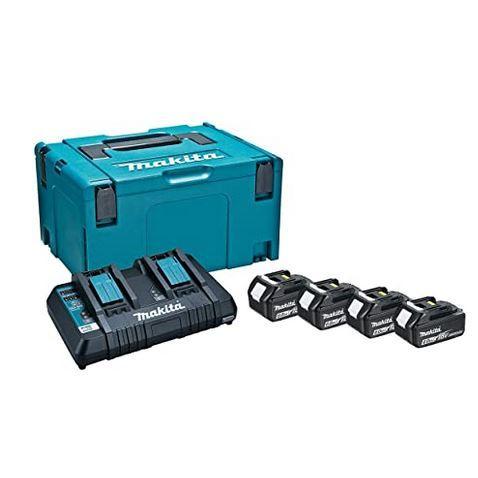 ☆未使用品☆ makita マキタ 18V パワーソースキット A-67094 バッテリ4個(BL1860B) 充電器(DC18RD)ケース付き115478 マキタ（makita） 18V パワーソースキット2 A-67094 BL1860B×4本 2口