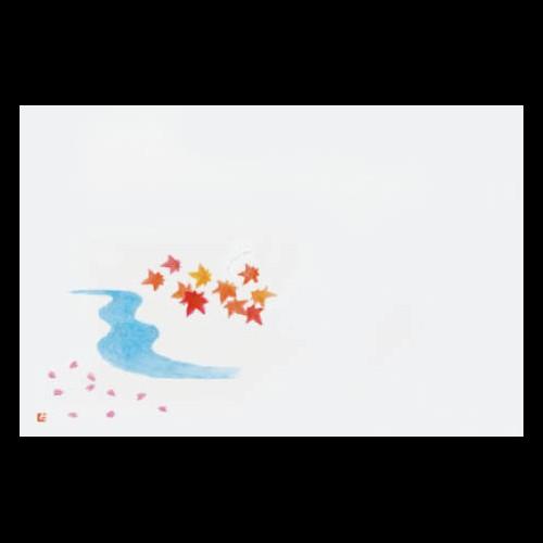 上質紙和紙マット尺3　春秋（桜と紅葉）　38×26cm　100枚 ランチョンマット｜douguya-net