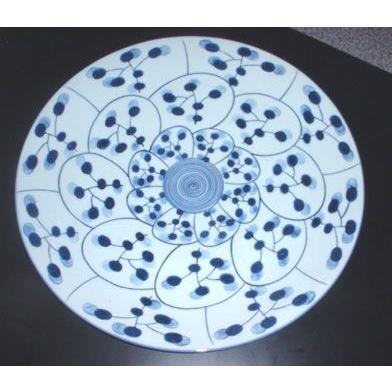 有田焼 大皿 12号 染付なずな絵 尺2寸 36cm 盛皿 飾り皿 アウトレット｜douguya-net