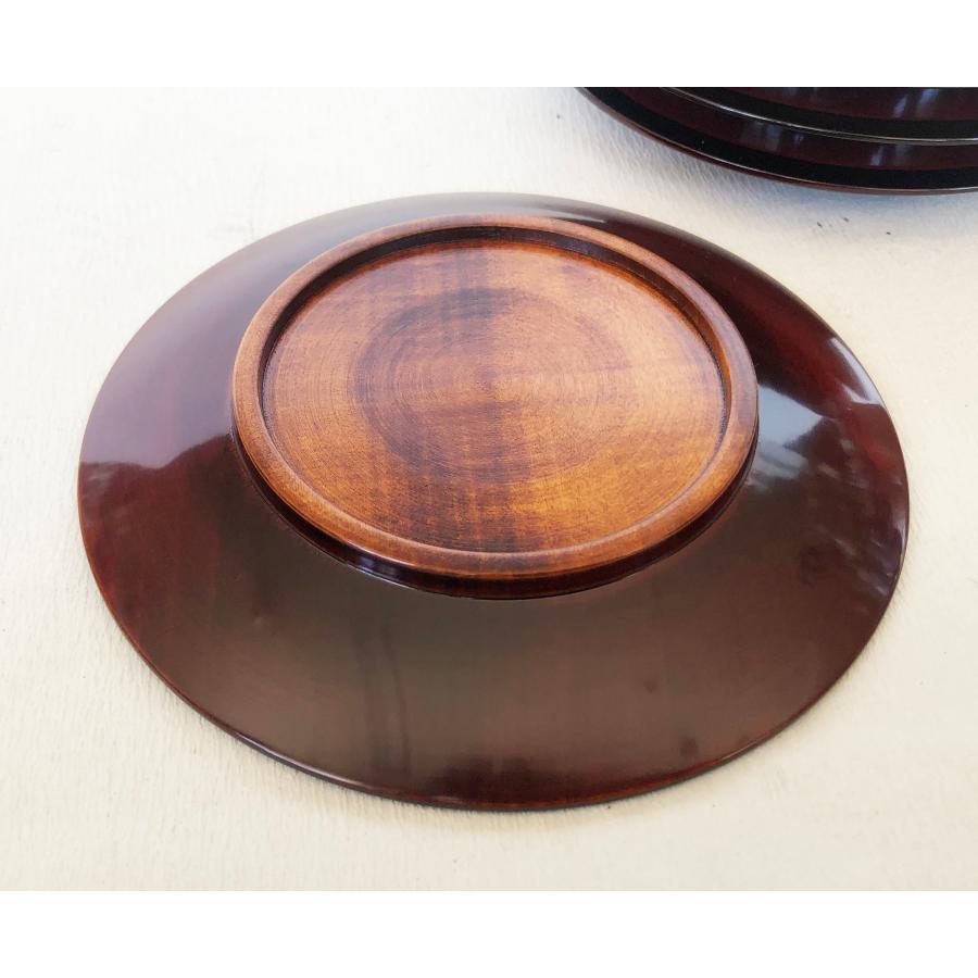 多用皿大 漆塗 象谷渕朱 5枚 取皿 4.5寸 木製 讃岐漆器 銘々皿 多用皿大 漆塗 象谷渕朱 5枚 取皿 4.5寸 木製