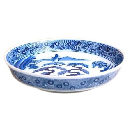 有田焼山徳窯尺丸盛鉢盛皿