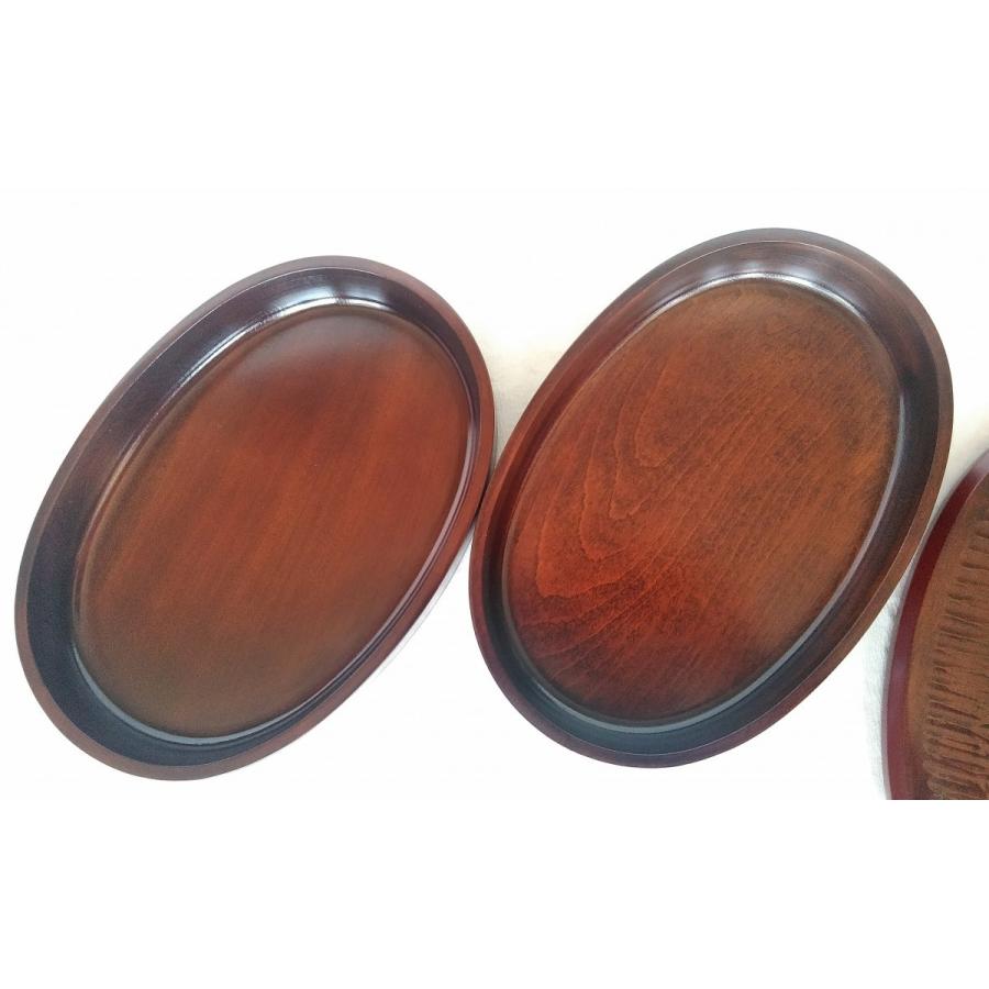 国産 木製 重箱 本漆塗 小判型 二段重 ノミ目 9寸 27cm 線古代朱