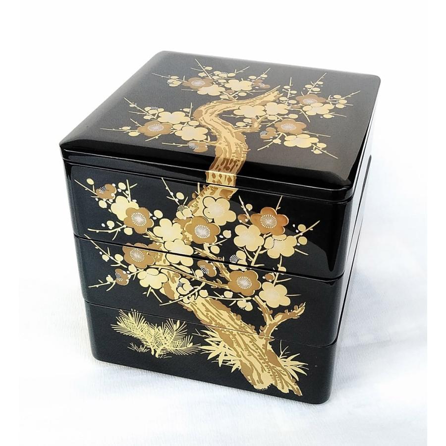 松竹梅蒔絵お重箱 松竹梅蒔絵お重箱
