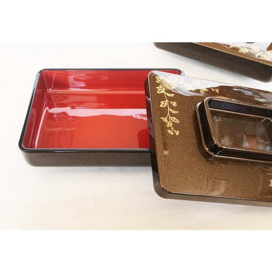 うなぎ蒲焼き入 うなぎ平 富士柄型梨地菊内朱 5客 うなぎ平 うなぎ蒲焼入 富士型梨地菊絵内朱 5客 樹脂製 うな重 丼重