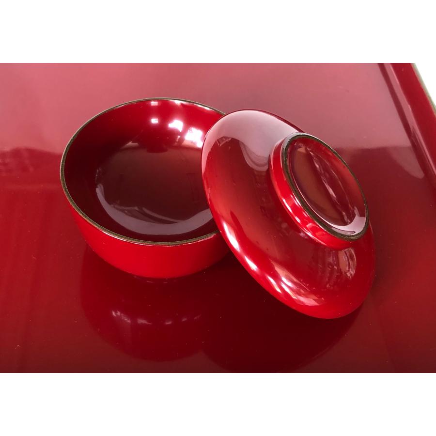 仏器膳セット 霊供膳 仏椀付 黒内朱渕金 鉢台型 23cm  仏膳 木製 漆塗り 仏具】仏膳椀 黒内朱 6.5寸〔霊供膳・供養膳・精進料理・お盆