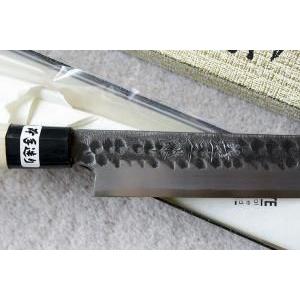 安来鋼青紙二号 黒打槌目 刺身 さしみ用柳刃包丁 270mm : どうぐ屋