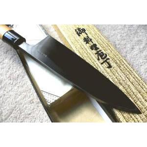210mm 安来鋼白紙2号 豊三郎 出刃包丁 黒鎚目打ち : どうぐ屋 Yahoo