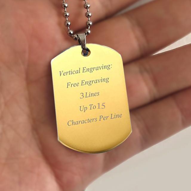 ドッグタグネックレス メタル製 彫刻デザイン ドッグタグ】深海の怪物デザイン ステンレスネックレス