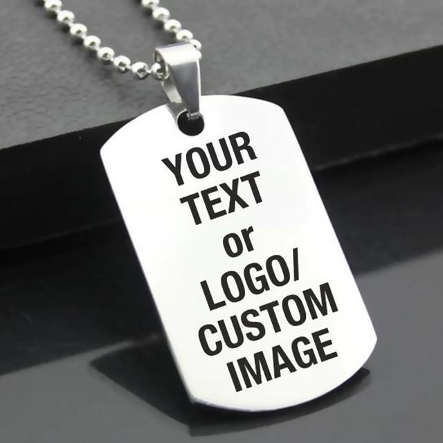 オリジナル刻印シリーズ ドッグタグ シルバー 片面 受注生産