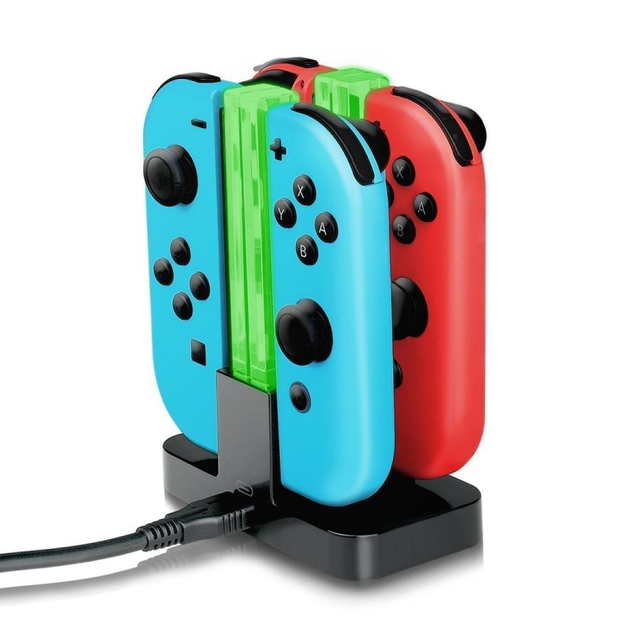 Nintendo Switch JoyCon 充電スタンド コントローラー2連・4台同時充電
