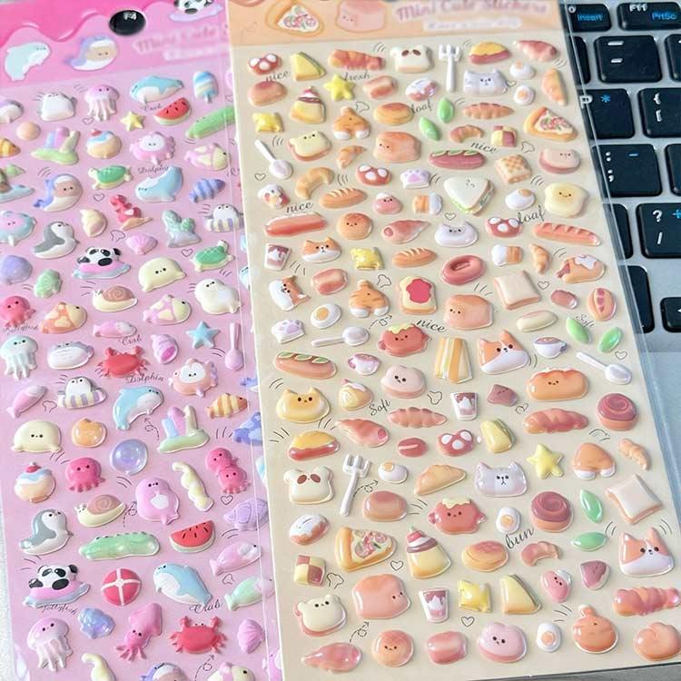 ステッカー キッズ シール 立体シール ぷくぷくシール 手帳 3Dシール