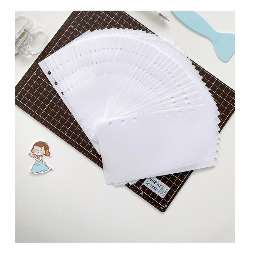 貼って剥がせる シール台紙 6穴 A6 リフィル 剥離紙シート シール帳