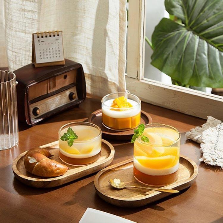 DIY プリン容器 円形 ガラス製 クリア 耐熱 プリン型 キッチン用品