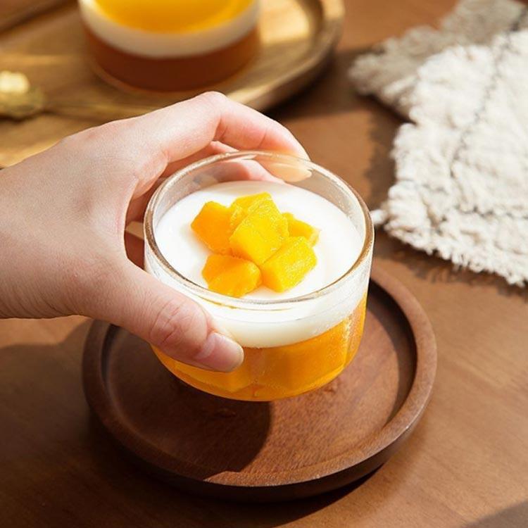 DIY プリン容器 円形 ガラス製 クリア 耐熱 プリン型 キッチン用品