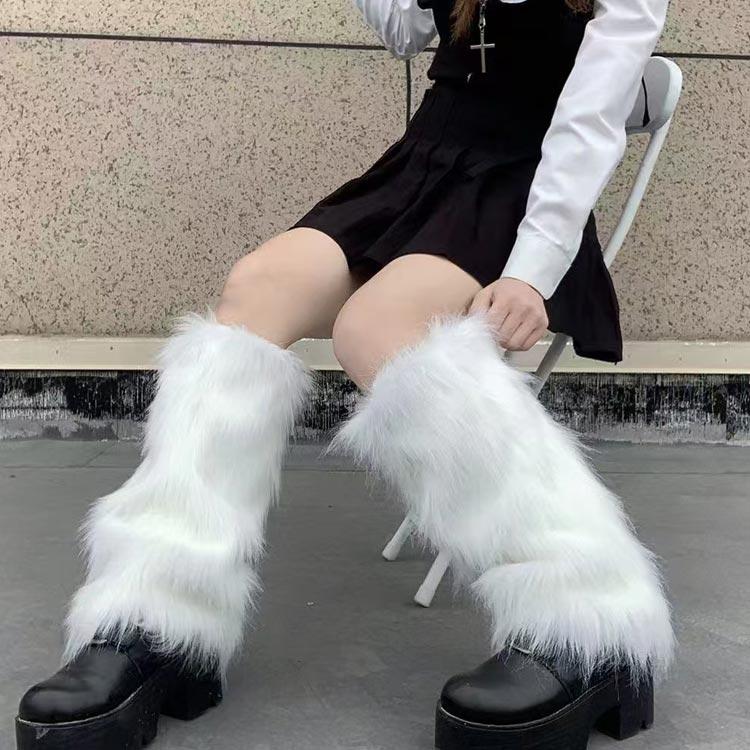 女の子 レディース モコモコ レッグウォーマー 暖かい ソックス お洒落