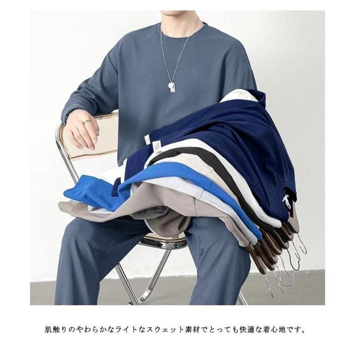 スエット メンズ ジャージ レイヤード風 セットアップ 春服 パーカー