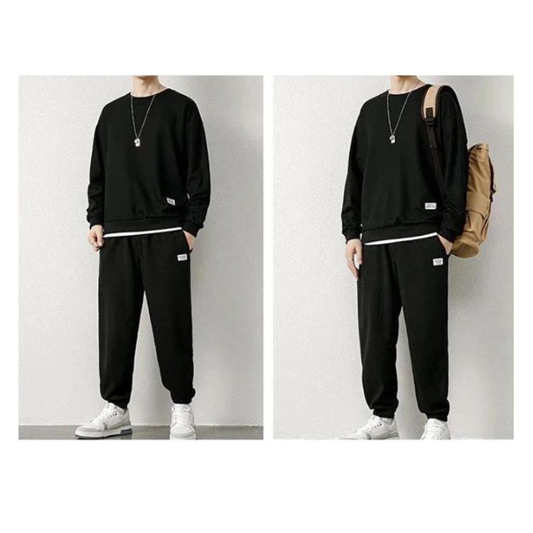 スエット メンズ ジャージ レイヤード風 セットアップ 春服 パーカー