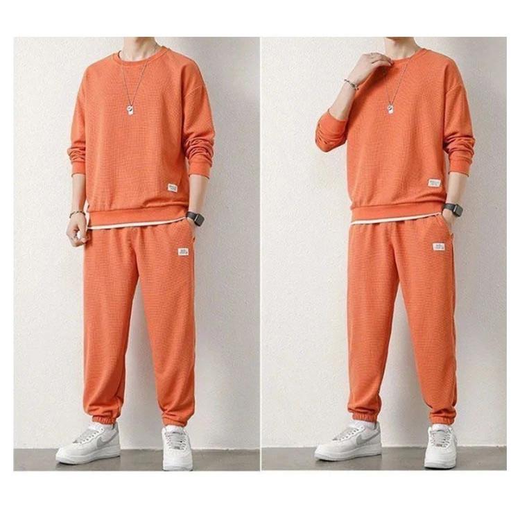 スエット メンズ ジャージ レイヤード風 セットアップ 春服 パーカー