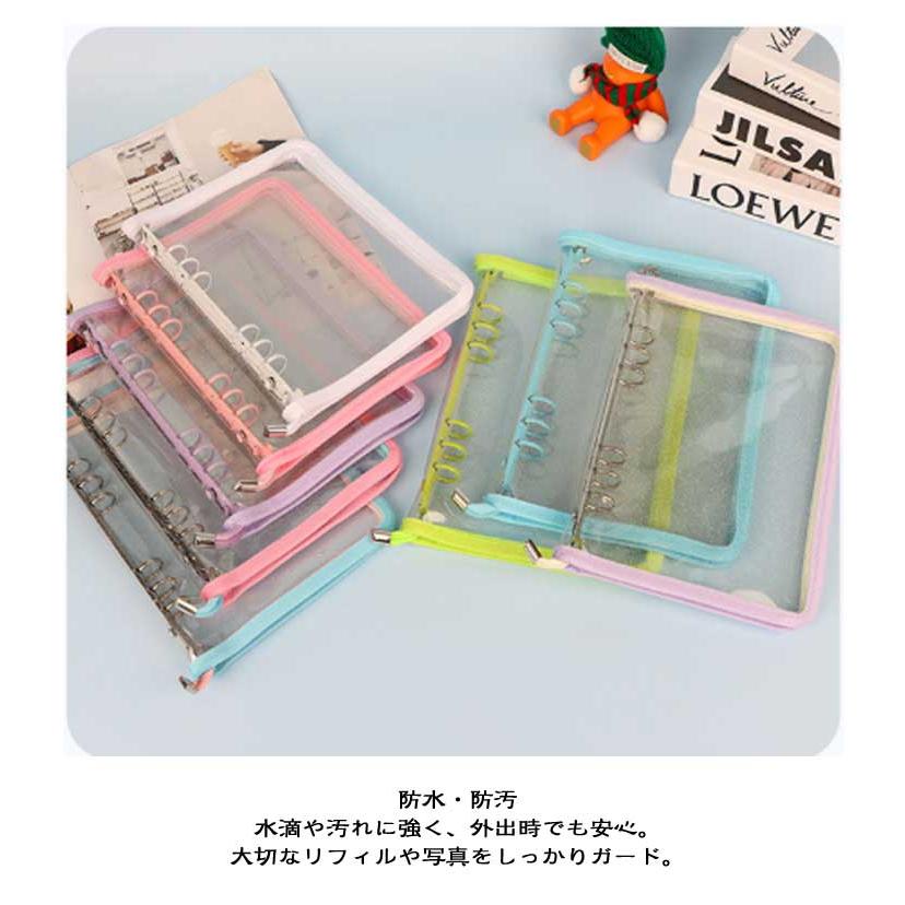 リフィル10枚付 バインダー トレカケース クリア a5 ジッパー仕様