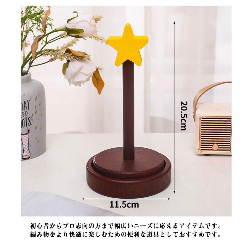 糸ラック 猫型 編み物収納 熊型 ヤーンホルダー 回転木製糸ホルダー 丸