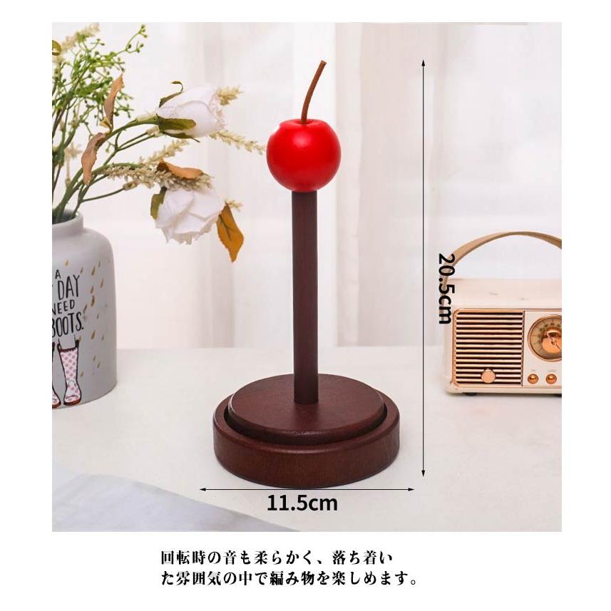 糸ラック 猫型 編み物収納 熊型 ヤーンホルダー 回転木製糸ホルダー 丸