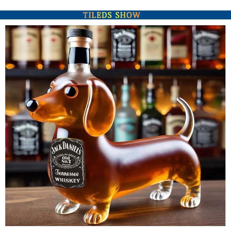 耐熱ガラス製 ウィスキーボトル ダックスフント・ウィスキーデキャンタ