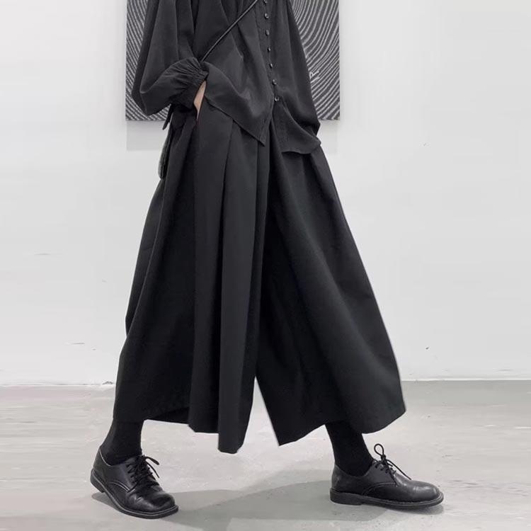 フレアパンツ 袴 ワイドパンツ レディース 無地 9分丈 メンズ スカート
