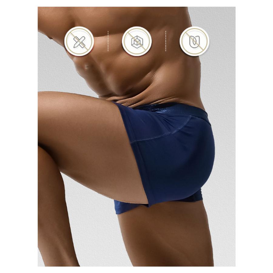 メンズ 爽やか パンツ アンダーウェア 黒 3D 貫通 蒸れない 上向き