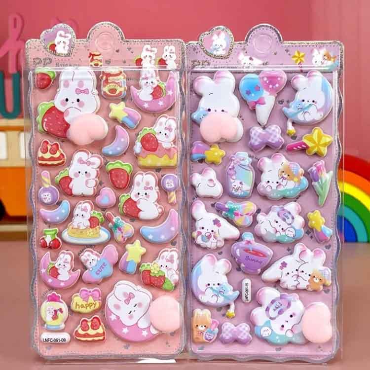 6種類 ボンボン 【6枚セット】お尻3Dシール 立体シール ステッカーデコ