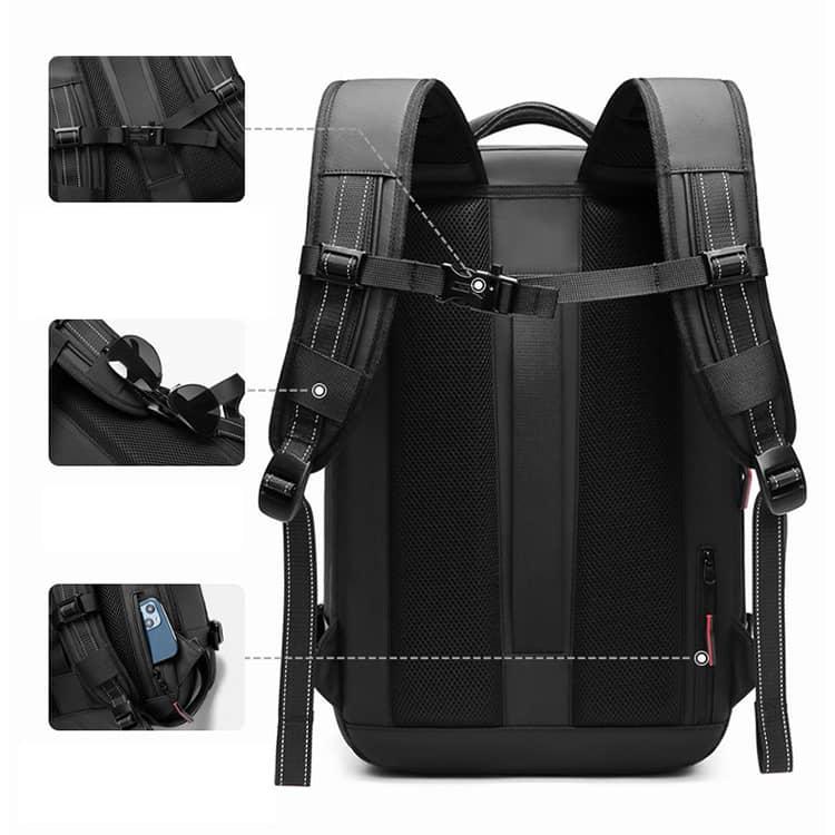 リュック 【ワンボタン圧縮】 リュックサック 60L ビジネスリュック