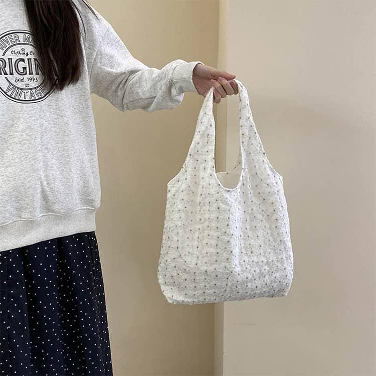 レースバッグ 大容量 トートバッグ 肩掛け バッグ 花柄レース マザーズ