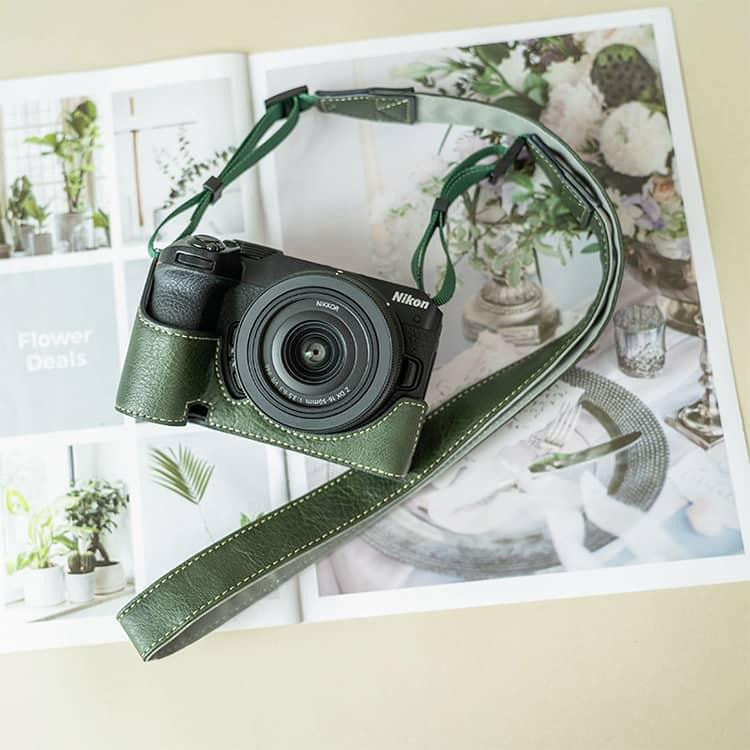 FUJICA レザーカメラケース ショルダータイプ カメラ Zfc 軽量 レザーハーフケース ケース 肩掛け カメラケース
