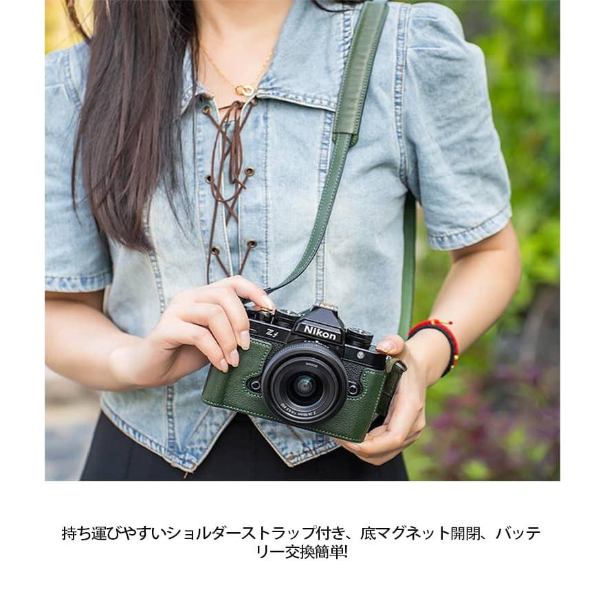 カメラケース ハーフケース ケース 肩掛け Nikon専用 本革 ショルダー