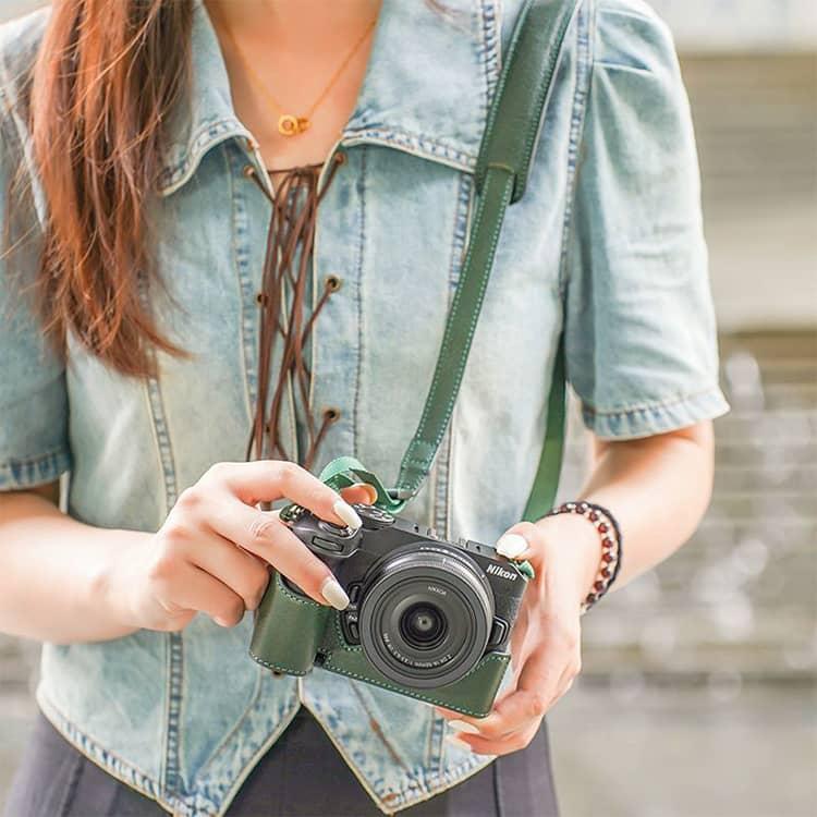 カメラケース ハーフケース ケース 肩掛け Nikon専用 本革 ショルダー