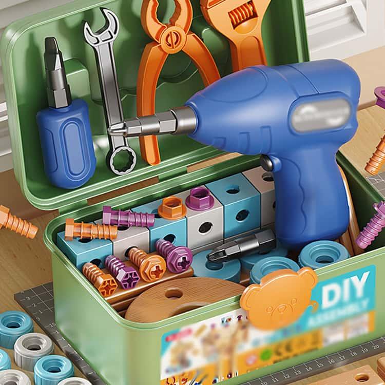 5歳 男の子 工具セット 3歳 ツールボックス付 おもちゃ 組み立て