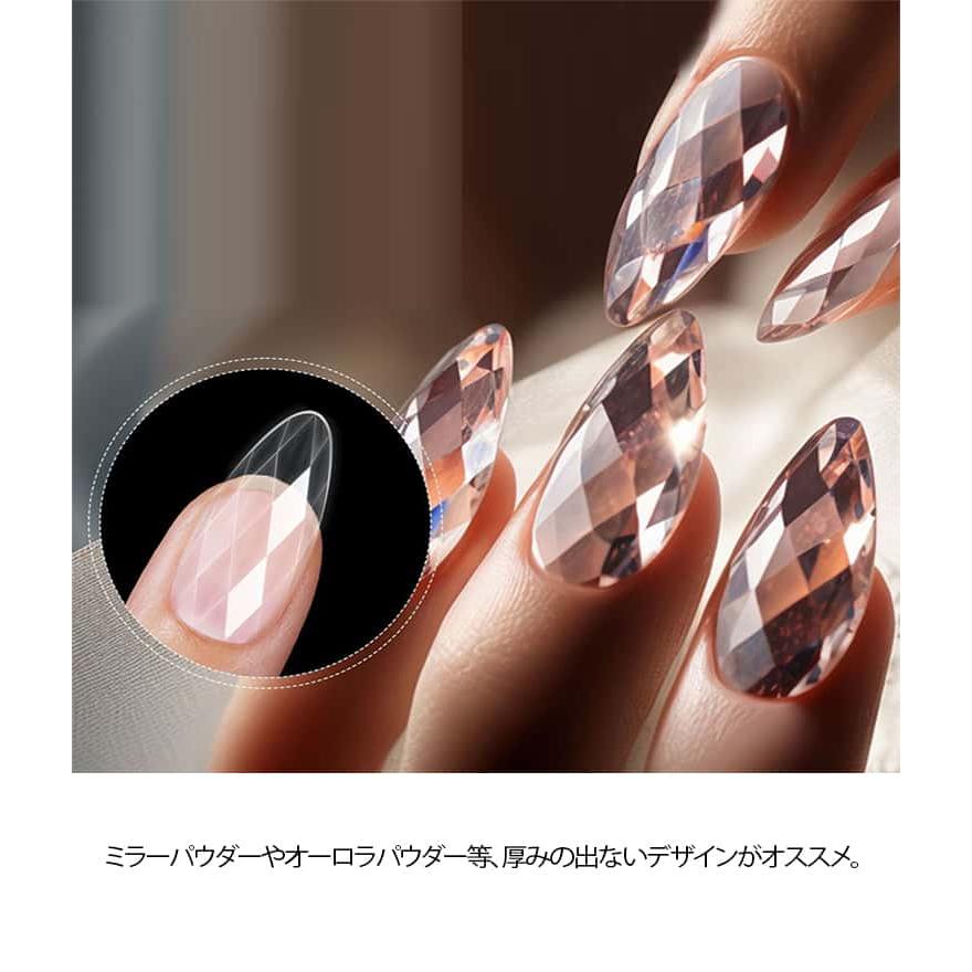 ネイルチップ ショート ひし形 手作り クリア 付け爪 チップ ツケ爪 全