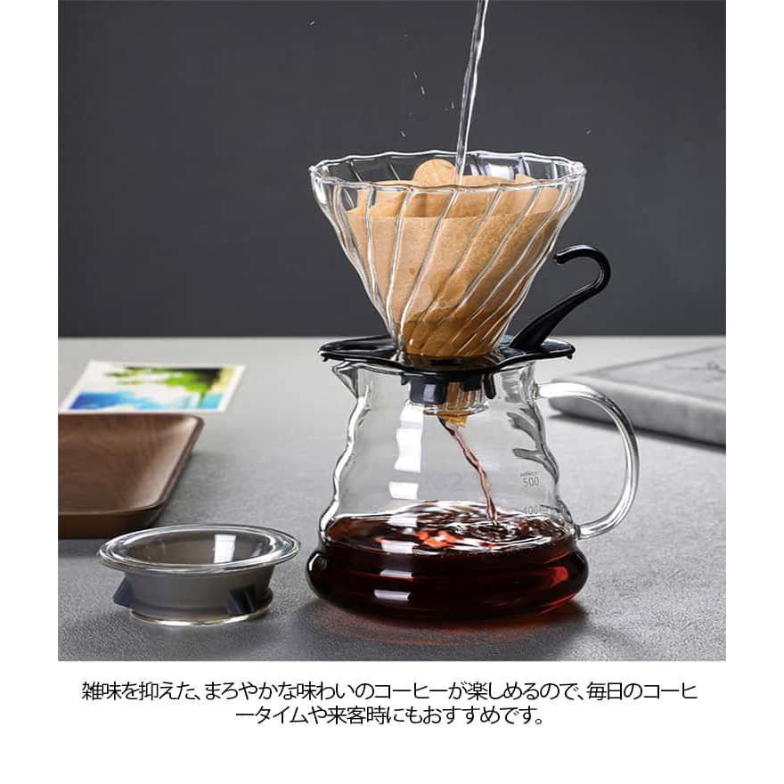 食洗機対応 ドリッパー 耐熱ガラス コーヒーサーバー 600ml セット