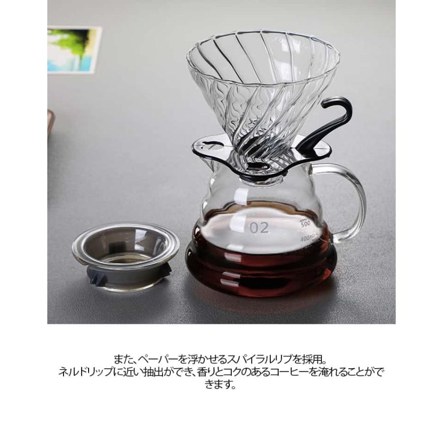 食洗機対応 ドリッパー 耐熱ガラス コーヒーサーバー 600ml セット