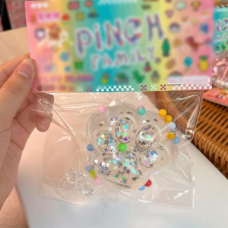 おもちゃ 【ランダム5点セット かわいい スクイーズ玩具 肉球 バター