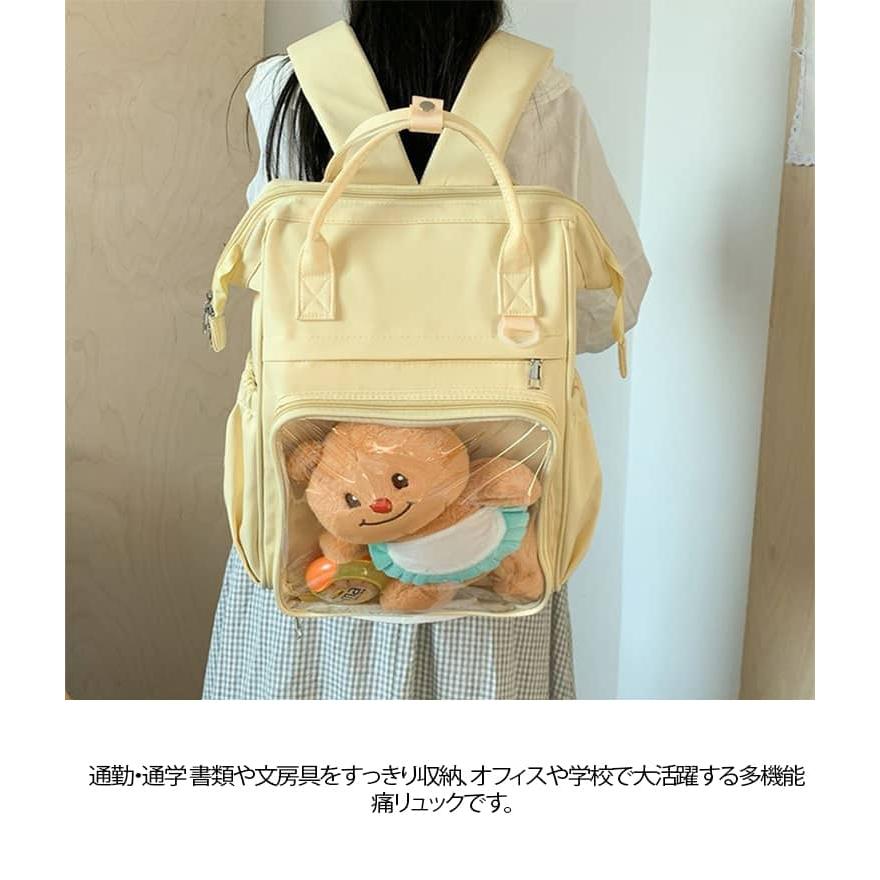 推し活バッグ 痛バッグ 缶バッジ 2way クリアポケット付き