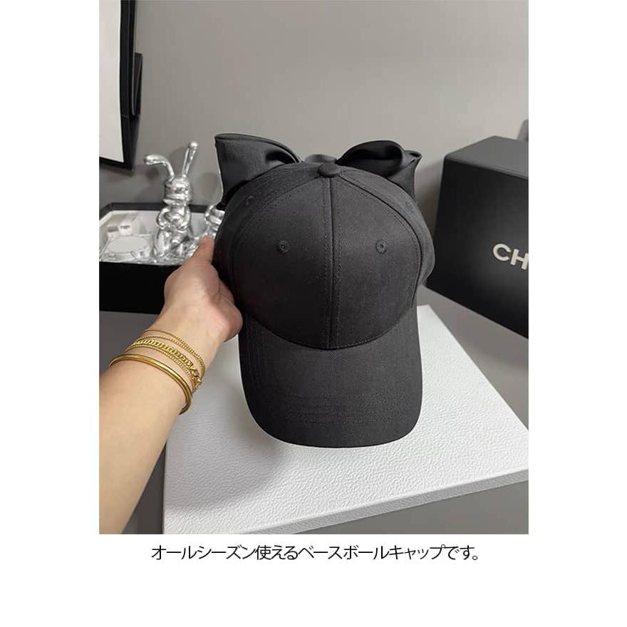 ベースボールキャップ UV対策 帽子 バックビッグリボン ぼうし