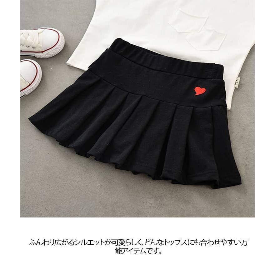 プリーツスカート キッズ スカパン ミニスカート 可愛い 子供服