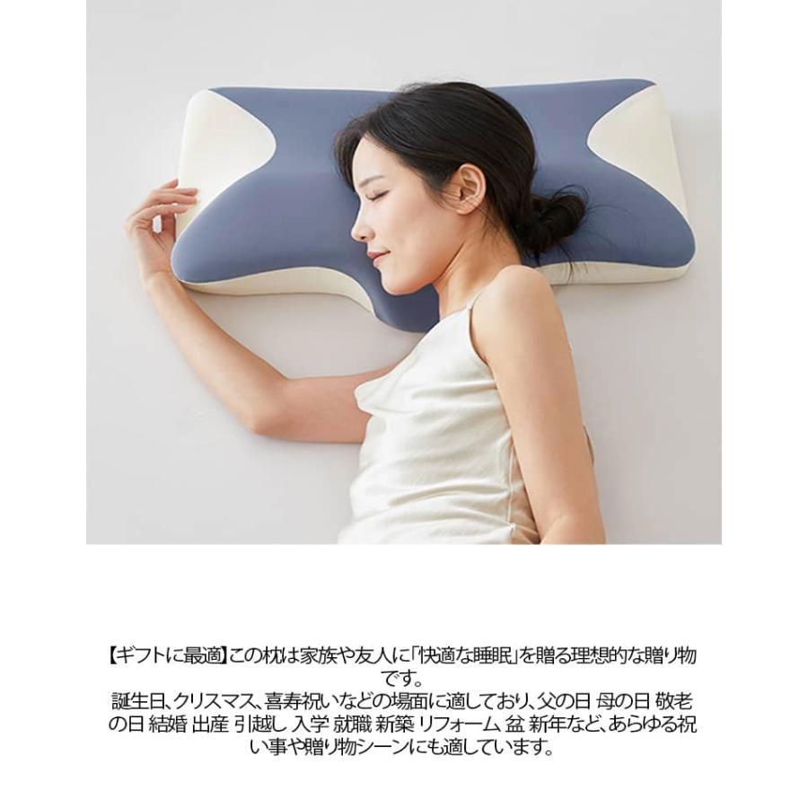 いびき防止 低反発枕 横向き寝用枕 低反発 肩こり 首こり 安眠枕 快眠