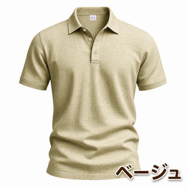 リネンシャツ ビジネス ポロシャツ カジュアルシャツ ゆったり メンズ