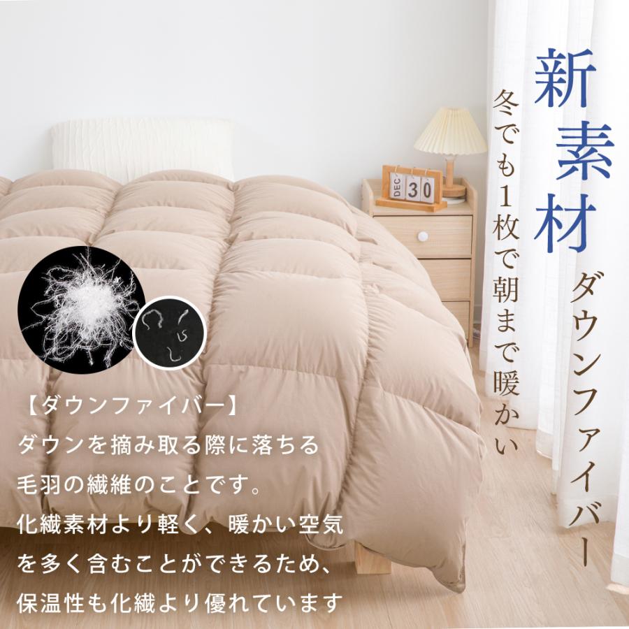 爆買!最大19％還元／掛け布団 シングル 羽毛 ファイバー 布団 増量1.4