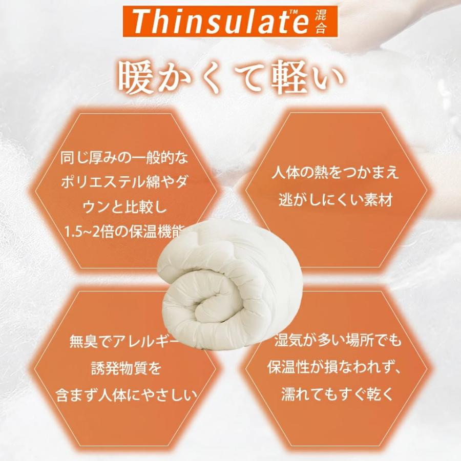 未使用未開封　まるで羽毛布団 高機能中綿素材ポリエステル100％ シンサレート掛け布団 フィルケア抗菌防臭綿　キング　さくら ウルトラ200使用シンサレート 高機能 中綿素材 掛布団 シングル 単品