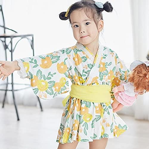 [ミシアラグジュアリー] 子供用ワンピース ロンパース 着物 和風 女の子 ベビー 花柄 衣装 浴衣 ドレス 幼児 子供 Style2 3 Years 
